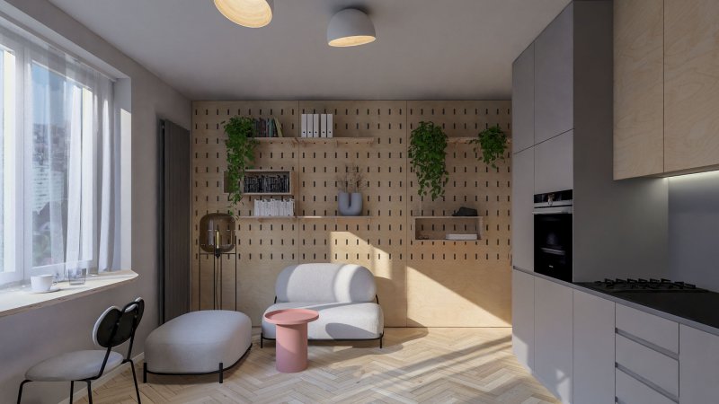 Byt s kulatými rohy