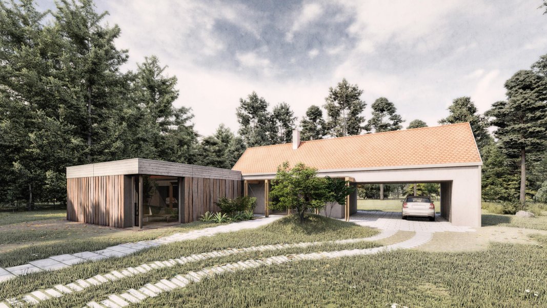 Rodinný dům v lese