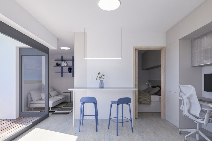 Byt s nerezovou linkou